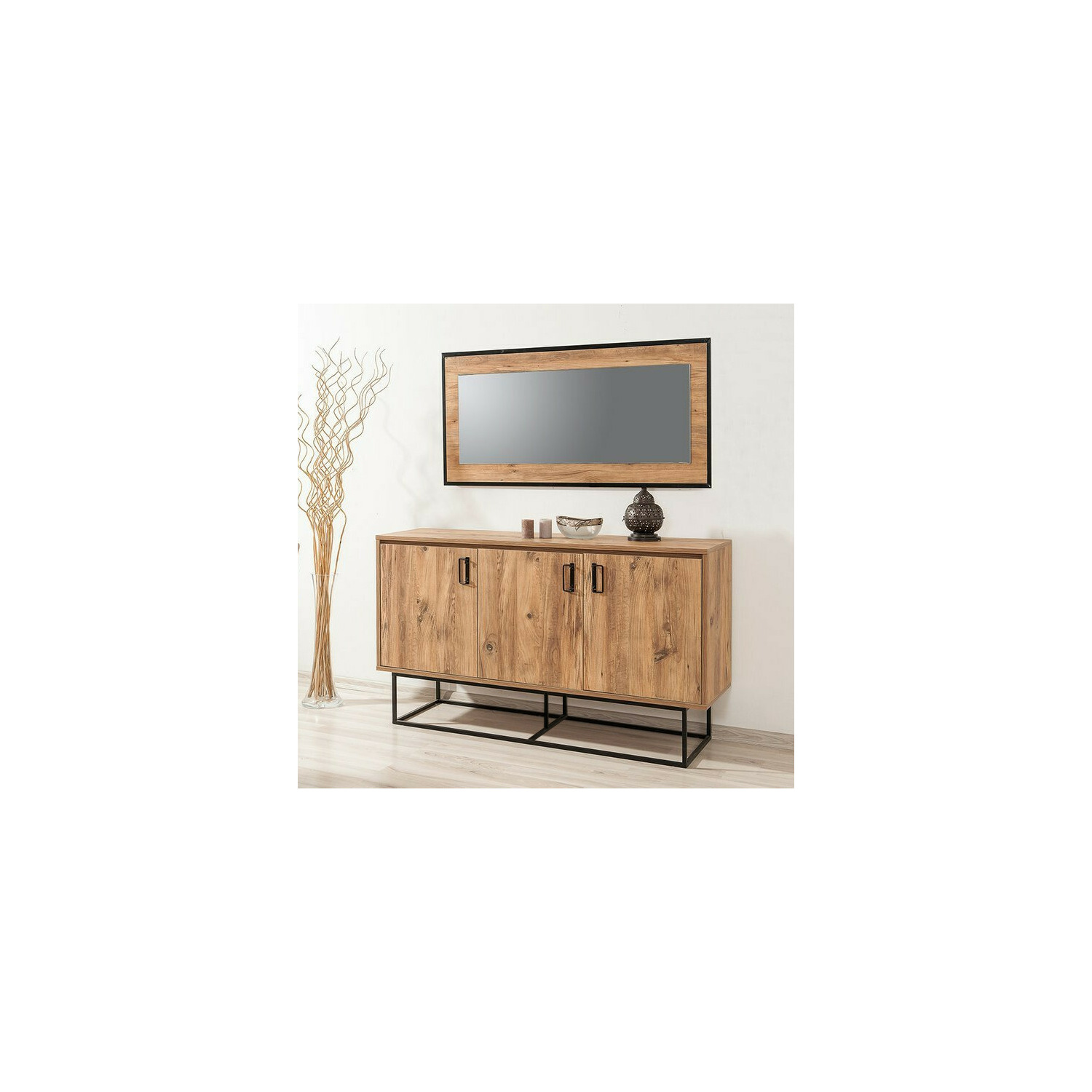 Comoda quantum mare, 140x40x80 cm, pin atlantic