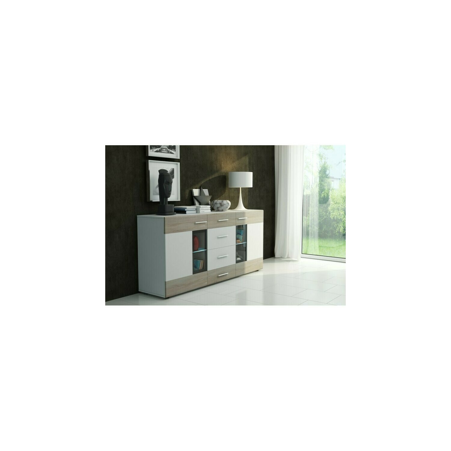 Comoda tango stejar sonoma/alb