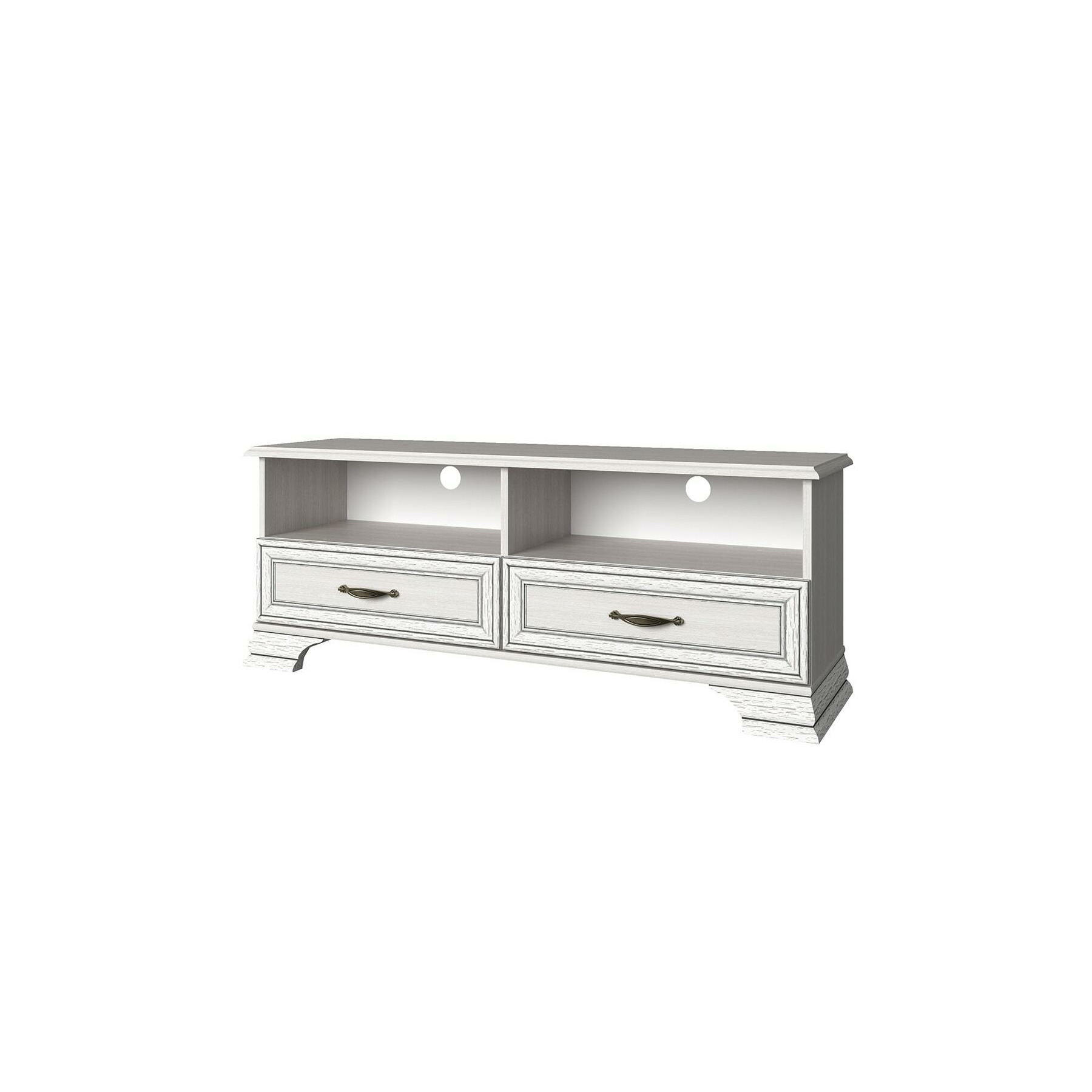 Comoda tv 2 sertare 2s2n tiffany, 130x37x50.4 h cm, crem woodline