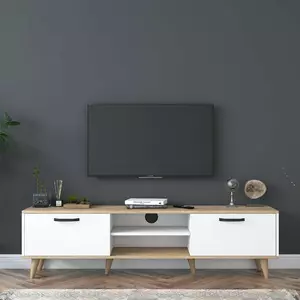 Comoda TV A5 - 890, 180x35x48.6 cm - Nuc/Alb
