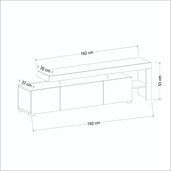 Comoda TV Beliz, 192x37x53 cm - Antracit picture - 10