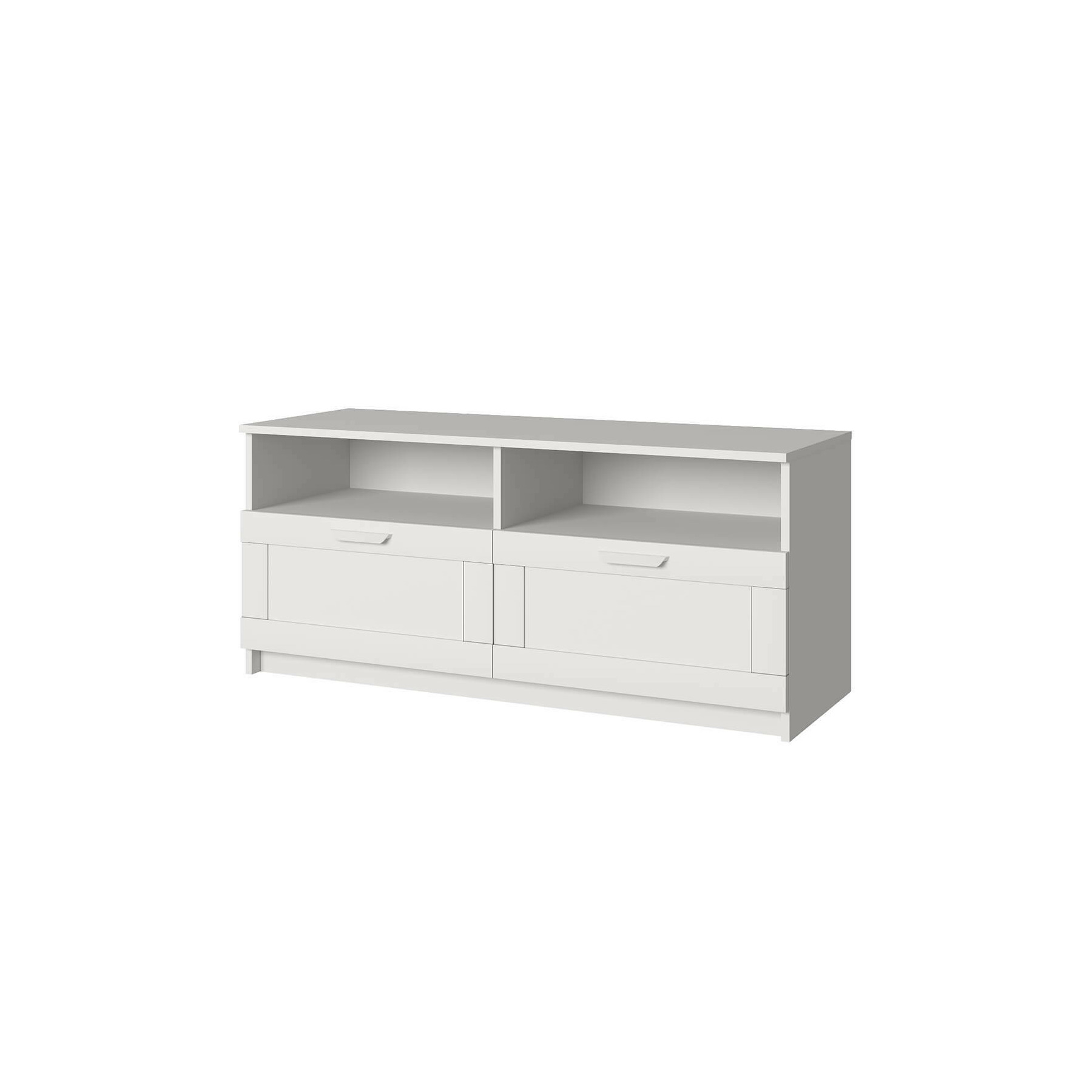 Comoda tv cu 2 sertare skagen, 119.8x42.2x53 cm, alb mat