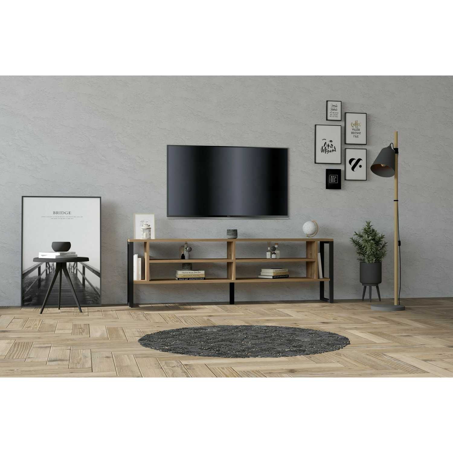 Comoda tv cupe, 160x24.5x50.4 cm - nuc