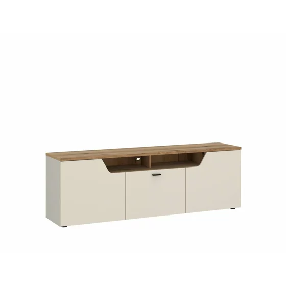 Comoda TV Cut Out CTUF01, 165x45x56.5 h cm, Pal Melaminat, Stejar Evoke/Casmir picture - 1