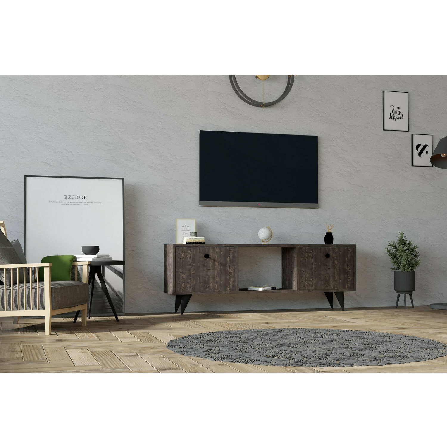 Comoda tv elton, 160x29x50 cm - nuc