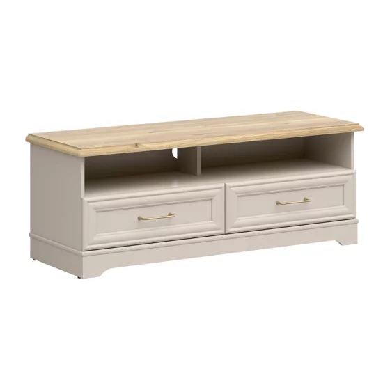 Comoda TV Flandra, 124x47x44 h cm, Pal Melaminat/MDF Casmir/Stejar Mauvella picture - 2