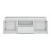 Comoda TV Fribo FRIF02, 2 Usi + Sertar, 135.4x45x51.1 h cm, Pal Melaminat, Alb Alpin picture - 2
