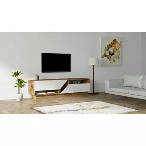 Comoda TV Koza, 160x40x45  cm - Nuc/Alb