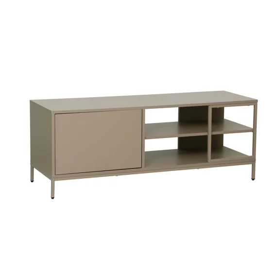 Comoda TV Lund C, 120x40x46 CM, Metal/Pal Melaminat, Taupe picture - 1