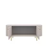 Comoda TV Ovalio 2 Sertare, TYP 302,  123x42.3x50 h cm, Pal Melaminat/MDF, Beige Nisip picture - 3