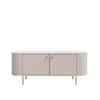 Comoda TV Ovalio 2 Sertare, TYP 302,  123x42.3x50 h cm, Pal Melaminat/MDF, Beige Nisip picture - 2