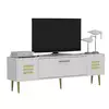 Comoda TV Paradise, 140x29.6x45 cm - Alb/Auriu picture - 3