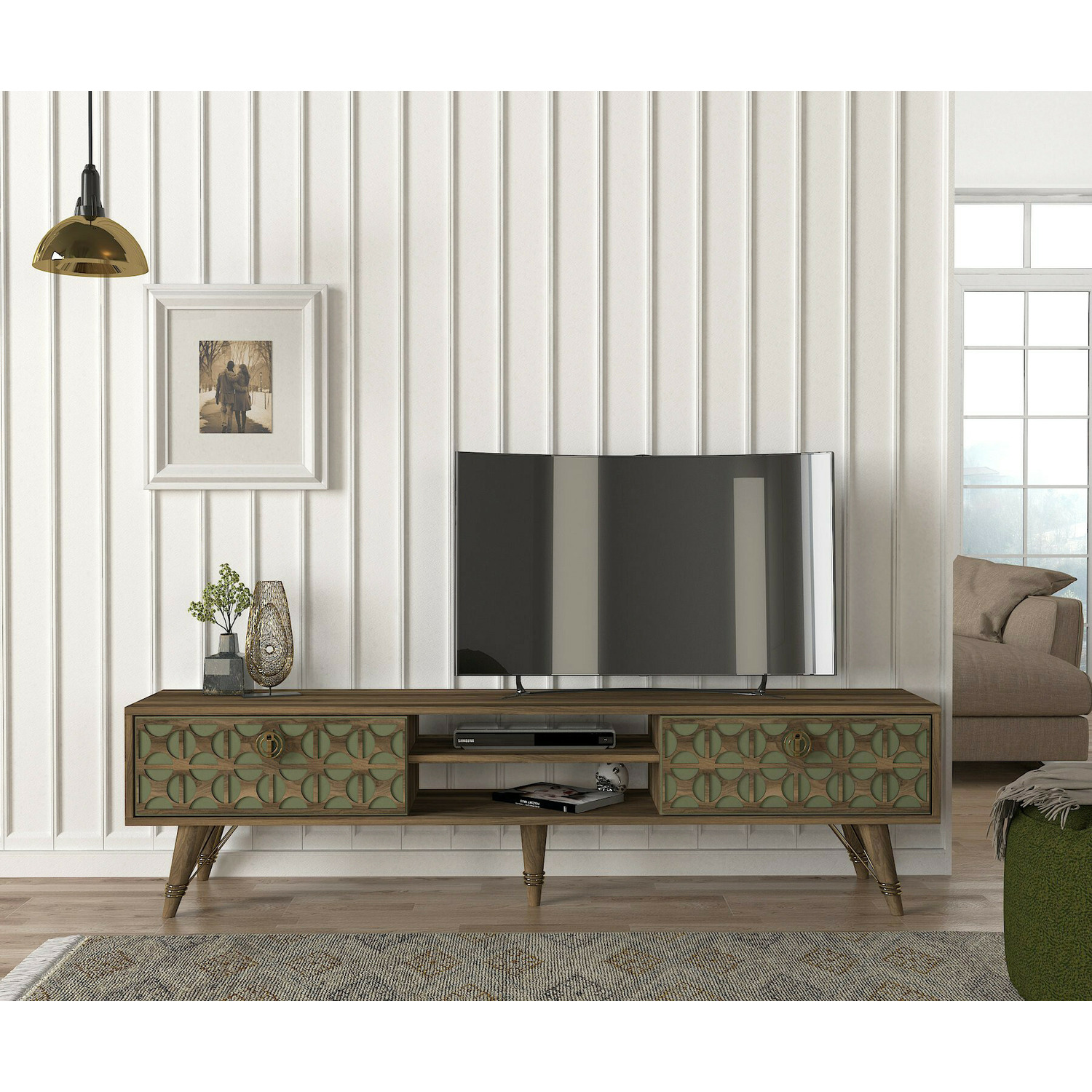 Comoda tv valente, 180x29.5x46.2 cm - nuc