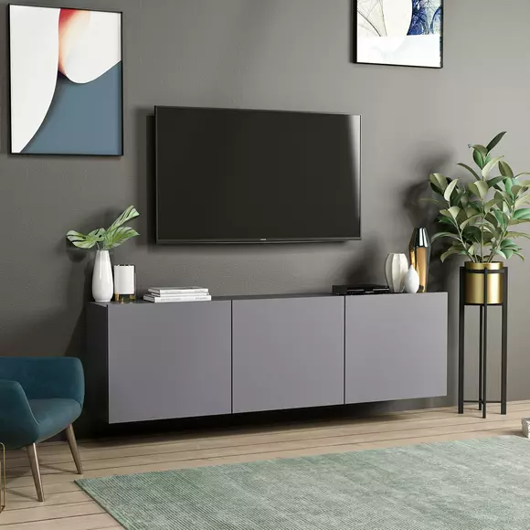 Comoda TV WHITE, 150x31x44 cm - Antracit picture - 3