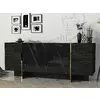 Comoda Veyron,180x46.6x60 cm - Negru Marmura picture - 1