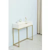 Consola Mersburg, 80x28x76.5 h cm, Metal/Pal Melaminat, Auriu/Alb picture - 3