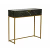 Consola Mersburg, 80x28x76.5 h cm, Metal/Pal Melaminat, Auriu/Negru picture - 1