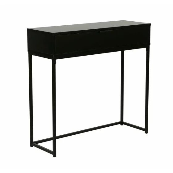 Consola Mersburg, 80x28x76.5 h cm, Metal/Pal Melaminat, Neagra picture - 3