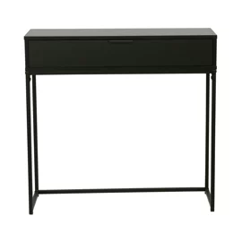 Consola Mersburg, 80x28x76.5 h cm, Metal/Pal Melaminat, Neagra