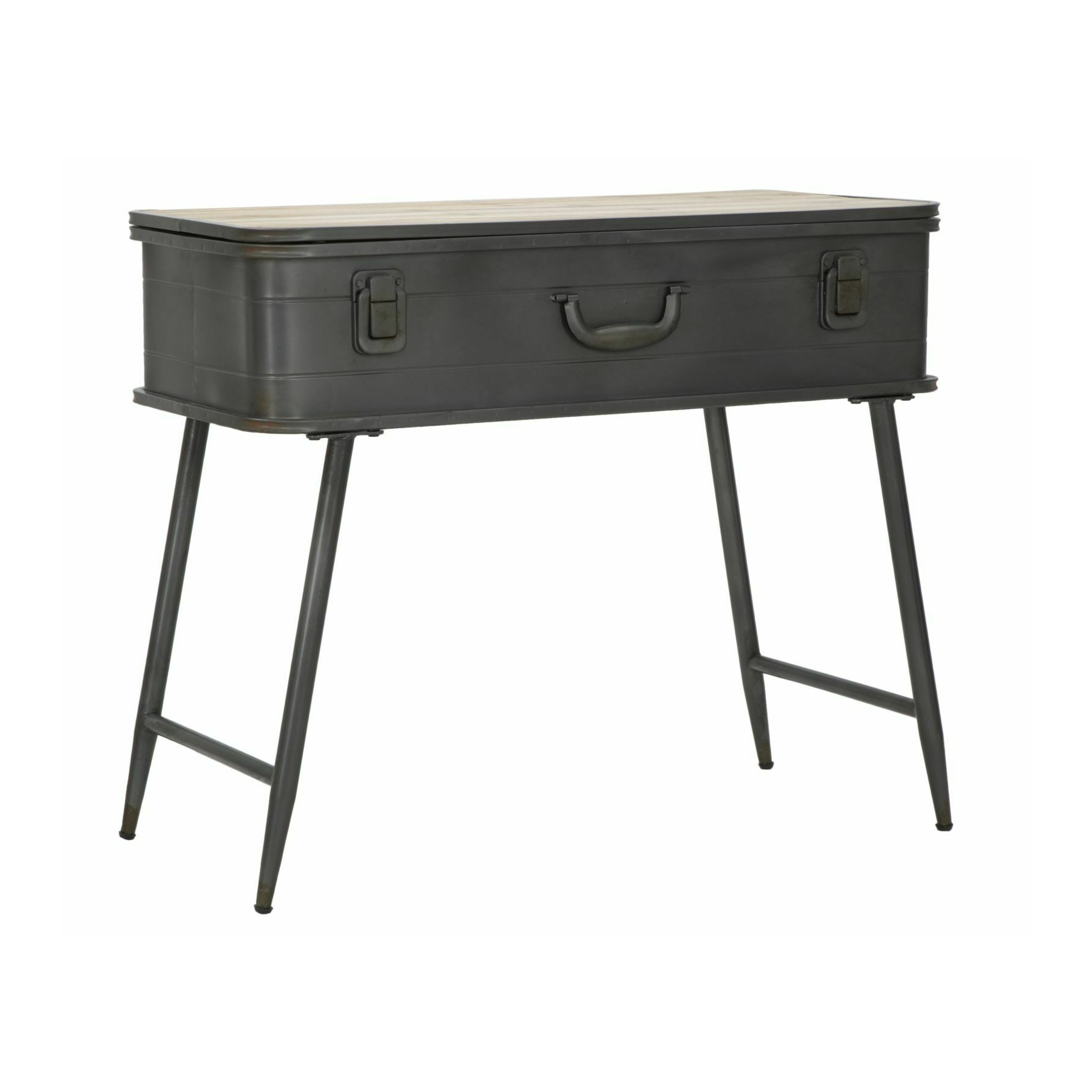 Consola, roma1785, natural, gri, lemn de brad,metal, 67.5x80x35 cm