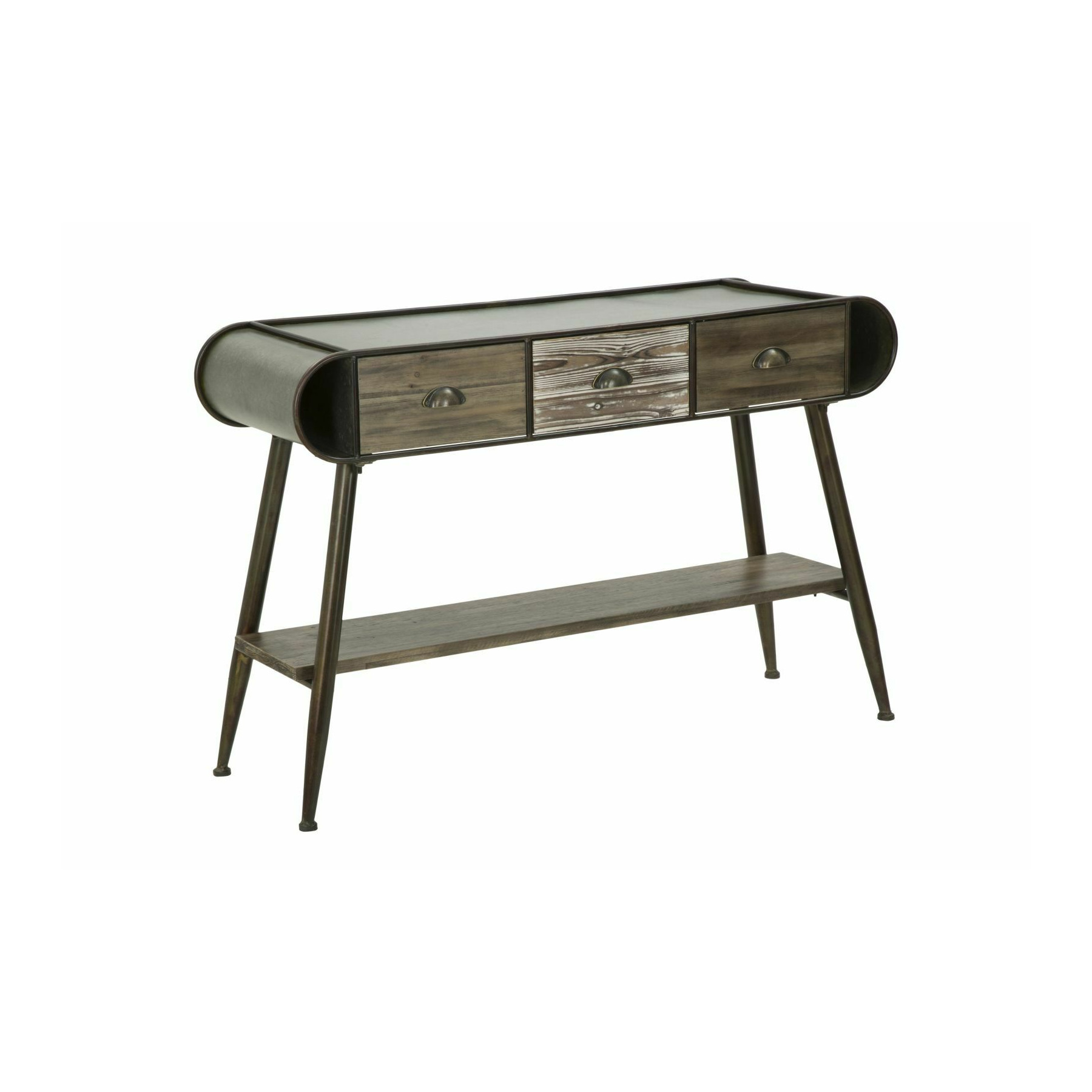 Consola, roma1791, natur, lemn de brad si metal, 80x120x40 cm