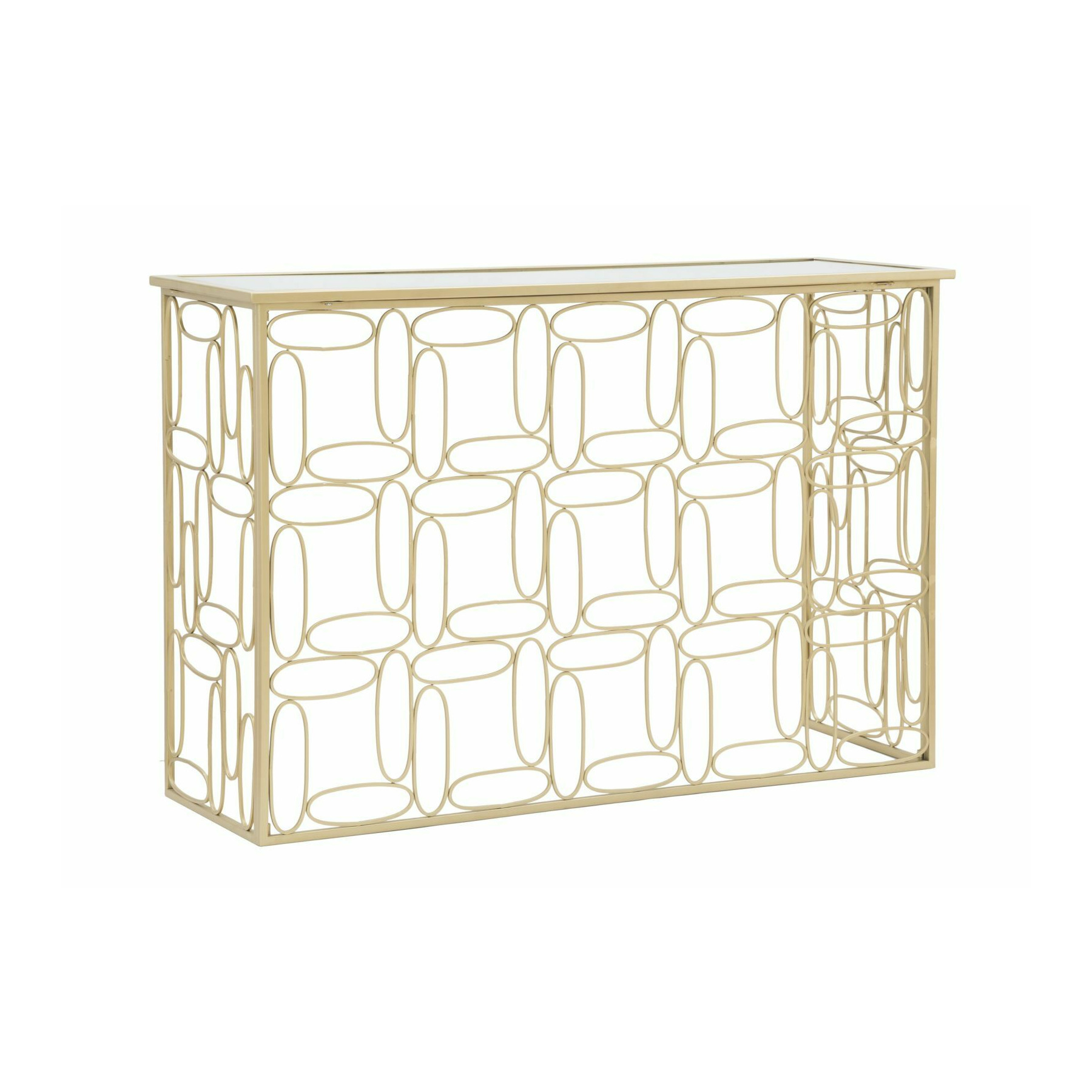 Consola, roma2021, auriu si argintiu, metal si oglinda, 81x120x40 cm