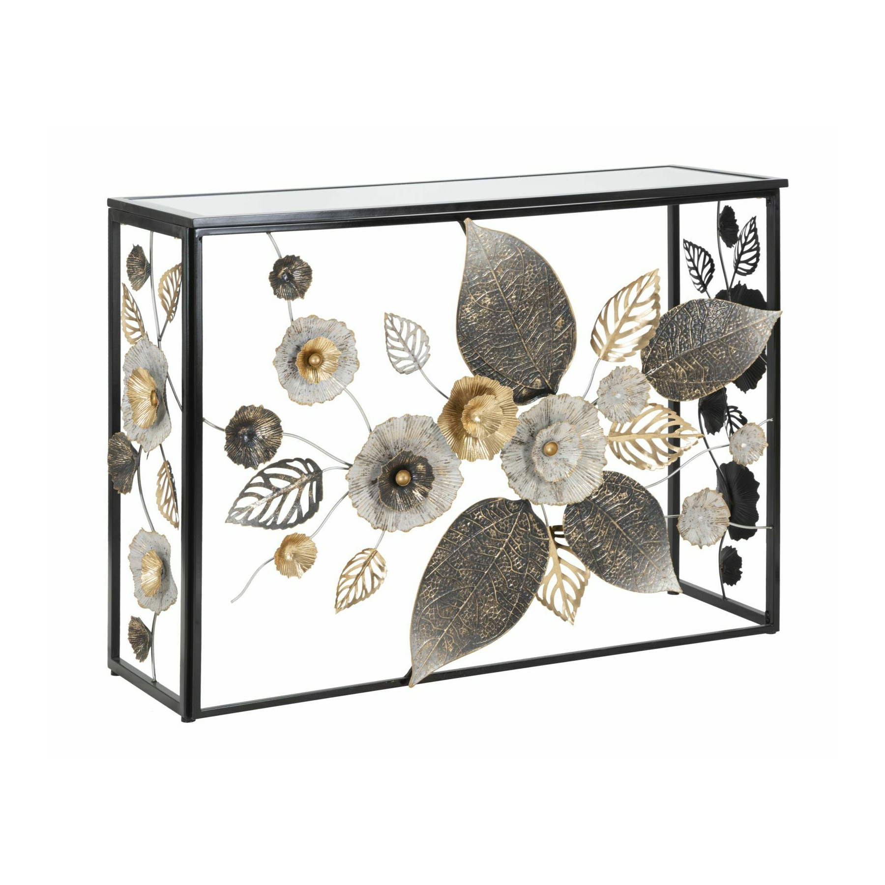 Consola, roma2217, multicolor, metal, mdf, 80x111.8x41.9 cm