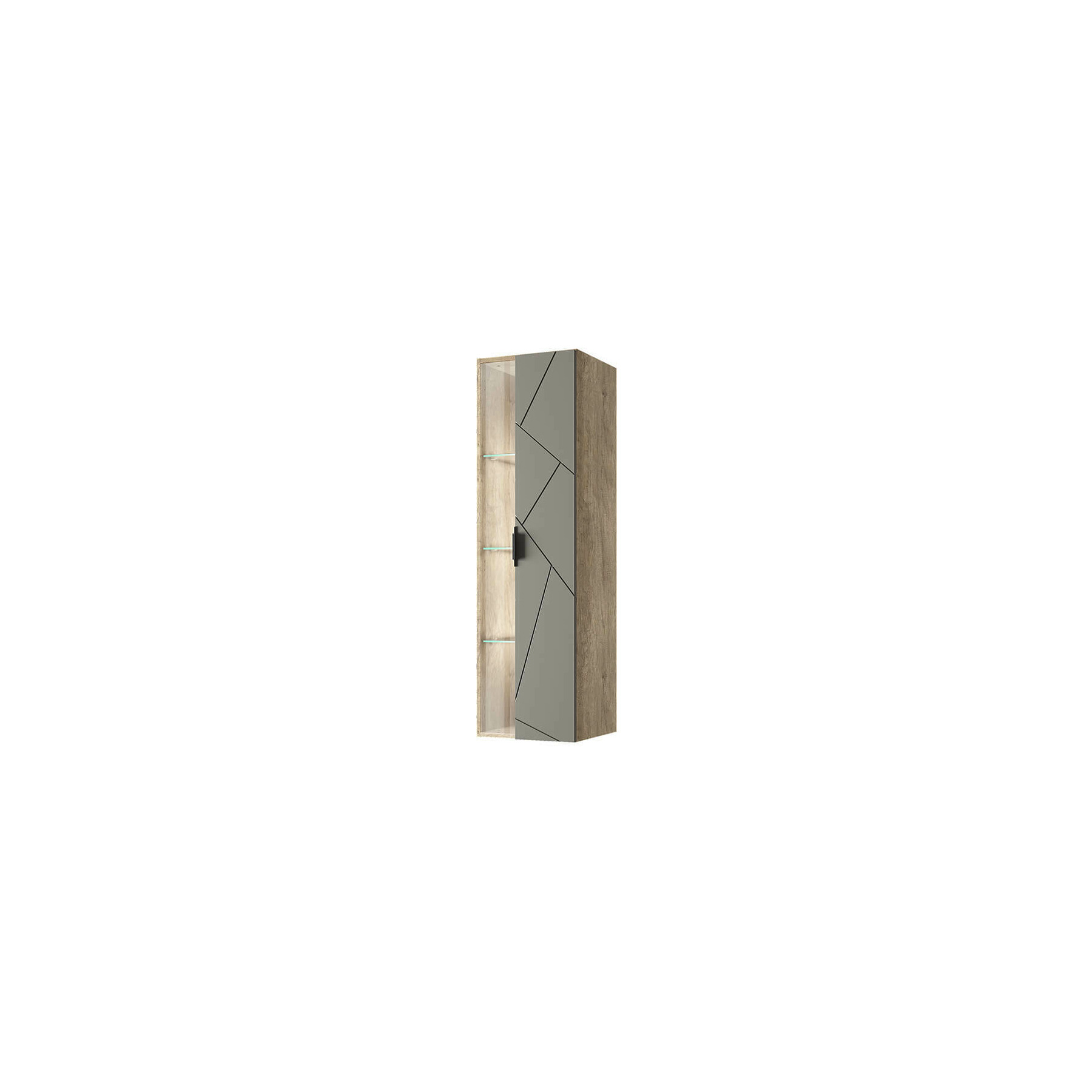 Corp suspendat kaylas 1v-p, 40.2x40.2x140.2 cm, stejar canyon/ silk shiitake
