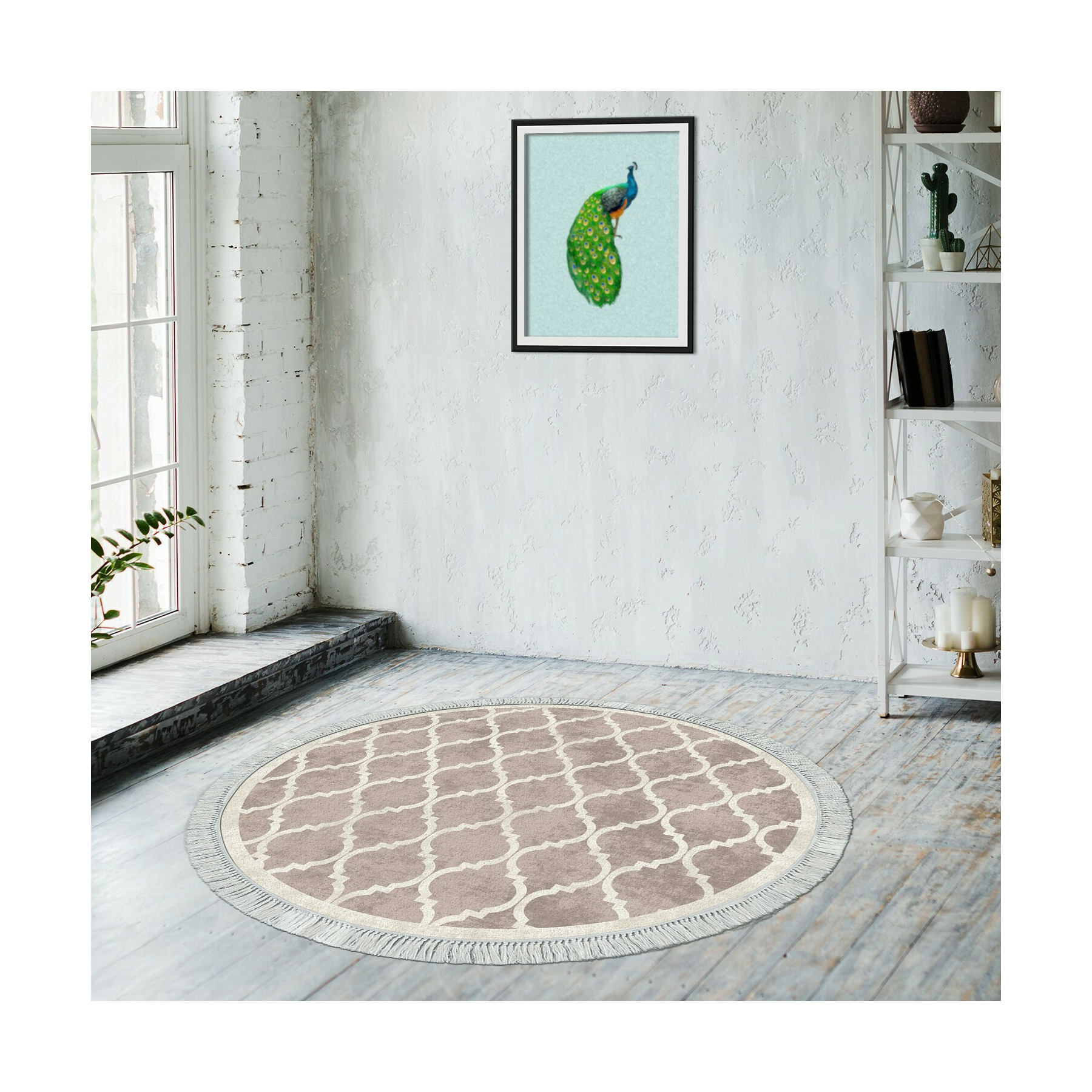Covor aruba 1076, rotund, 100x100 cm, multicolor