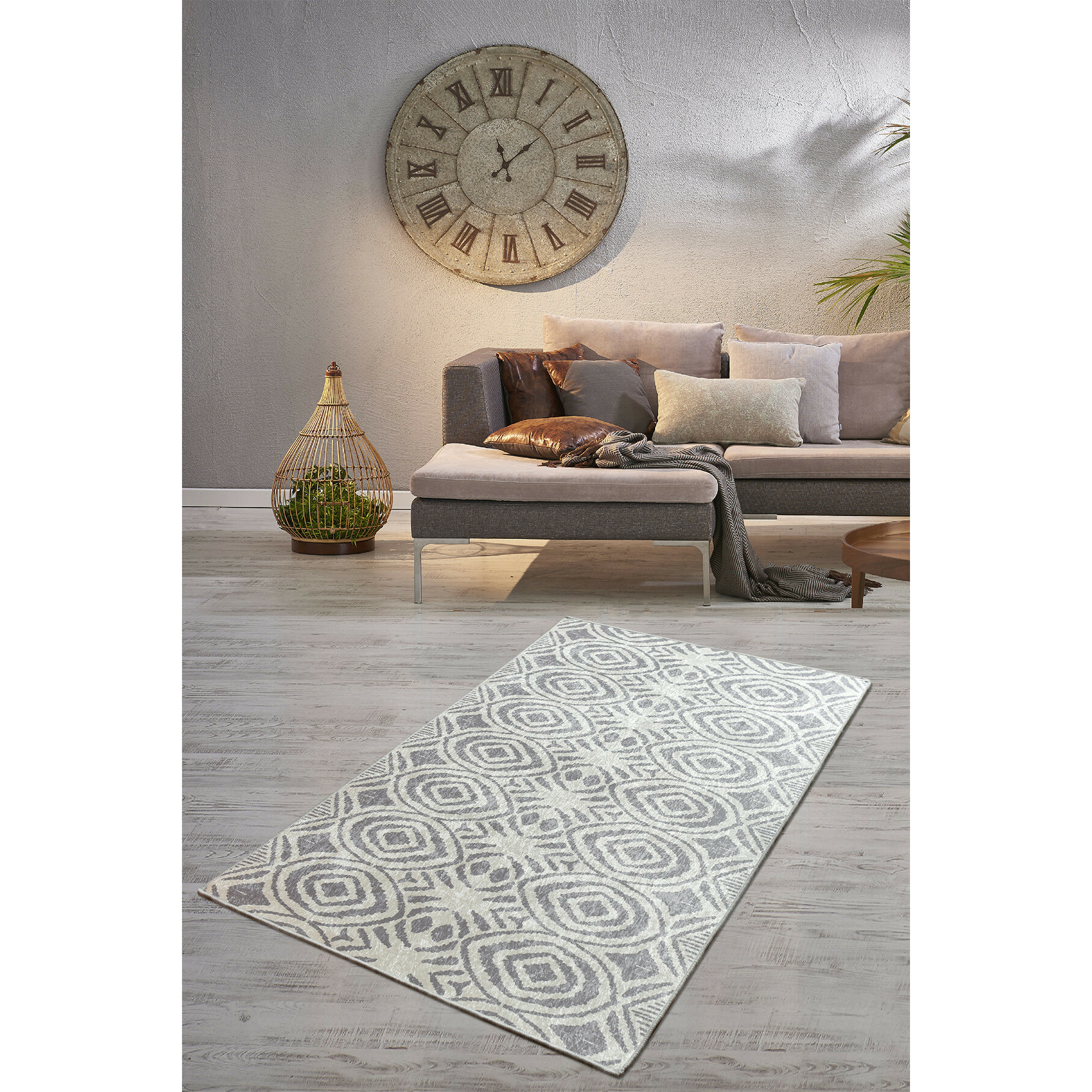 Covor aruba 1130, 60x140 cm, bej, gri