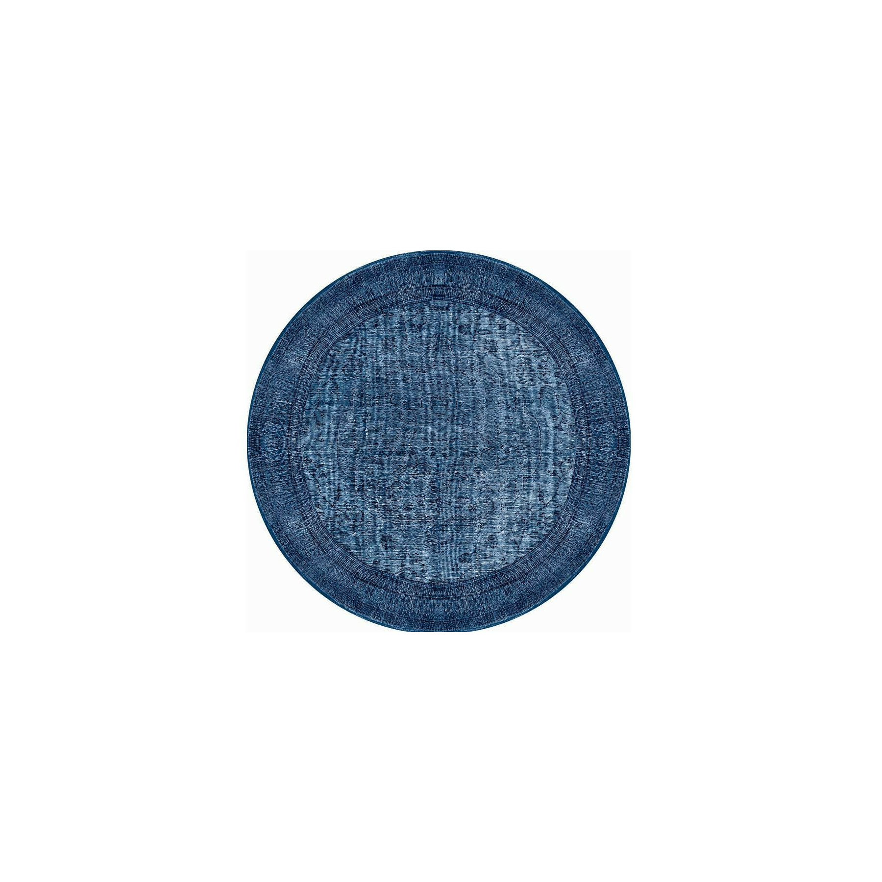Covor aruba 1182, rotund, 150x150 cm, albastru, negru