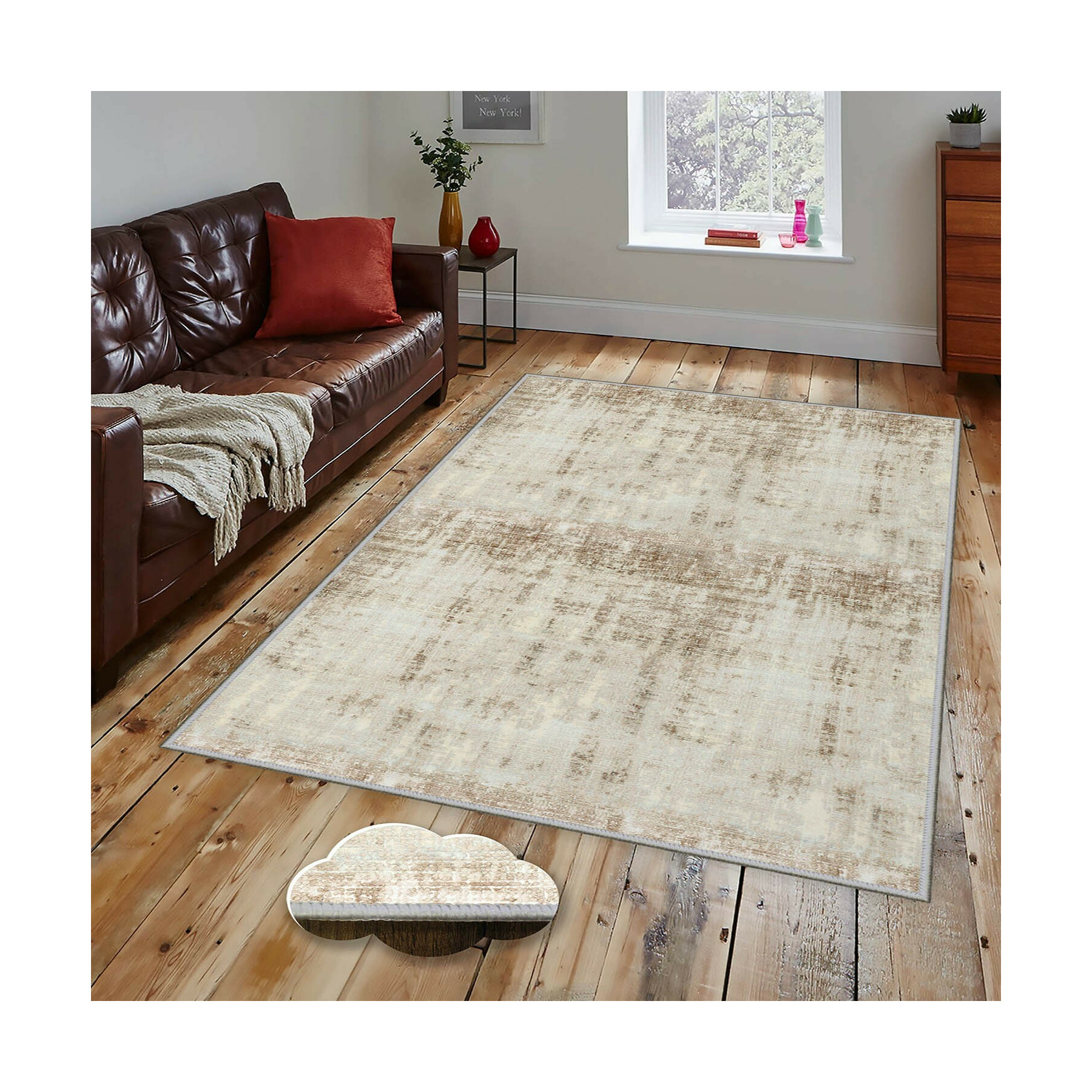 Covor aruba 1196, 180x280 cm, bej, maro