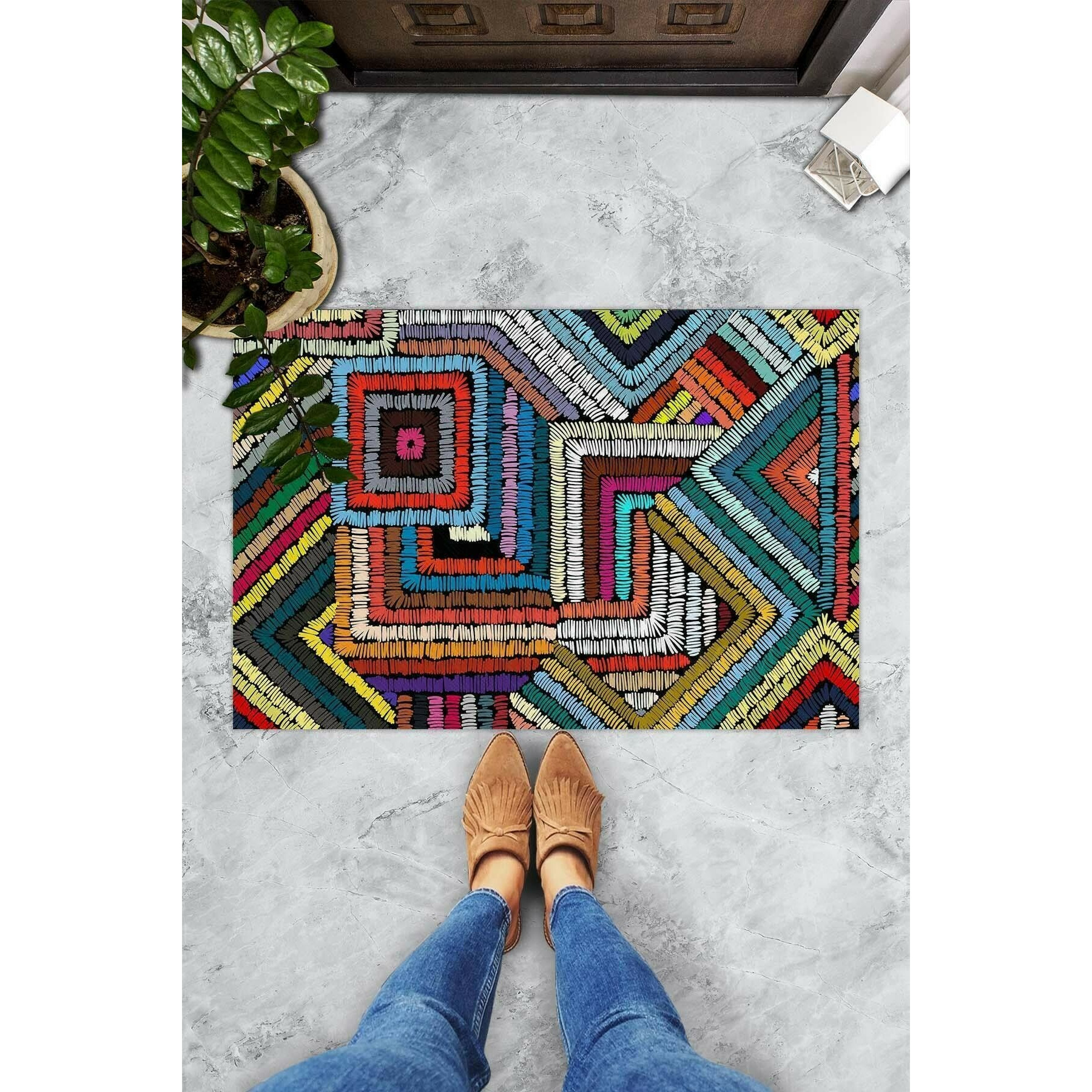 Covor intrare aruba 1293, 40x60 cm, multicolor