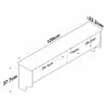 Cuier de Perte P2 - 2460, 120x22.2x37.2 cm, Alb/Stejar picture - 10