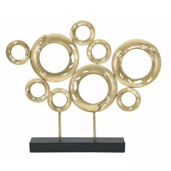 Decoratiune Glam, Roma1007, Auriu si Negru, 41x49x7 cm, Metal picture - 1