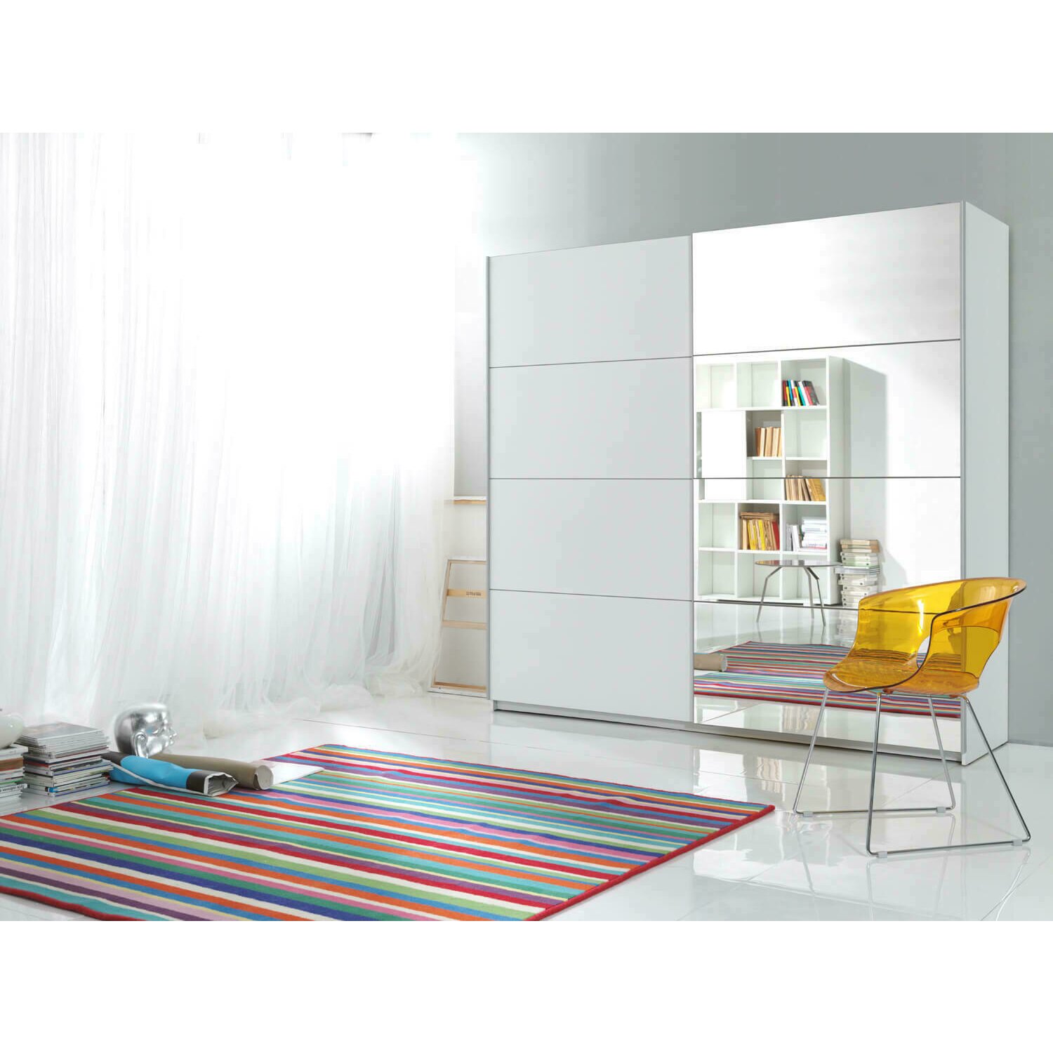 Dulap baltimore alb/oglinda 180/60/210