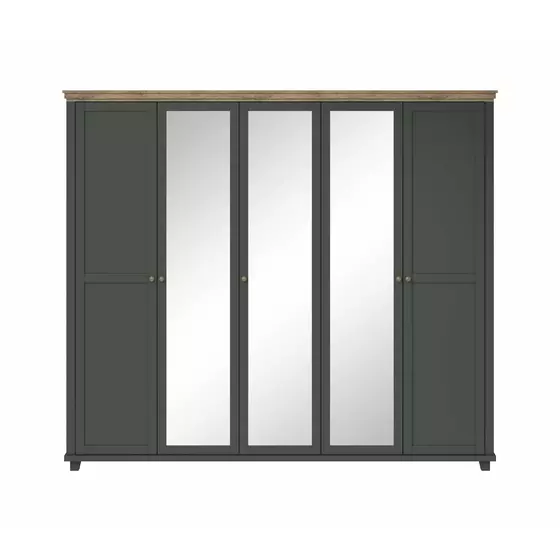 Dulap Evora, 5 usi, Oglinda, 246x62x216 cm picture - 1
