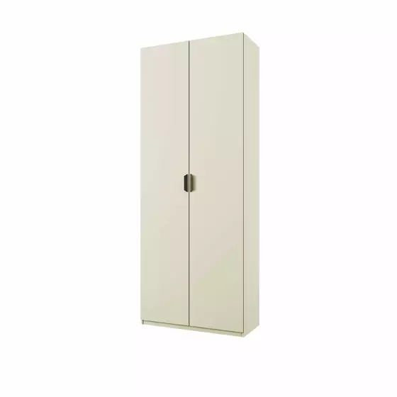 Dulap Modern 2D, 90x40x230 cm, Ecru/Stejar Navarra picture - 1