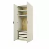 Dulap Modern 2DG, 90x60x230 cm, Ecru/Stejar Navarra picture - 3