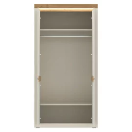 Dulap Naxxar NAXS01 2 Usi, 104.2x59.6x204.5 h cm, Pal Melaminat/PVC, Stejar Piatra/Casmir