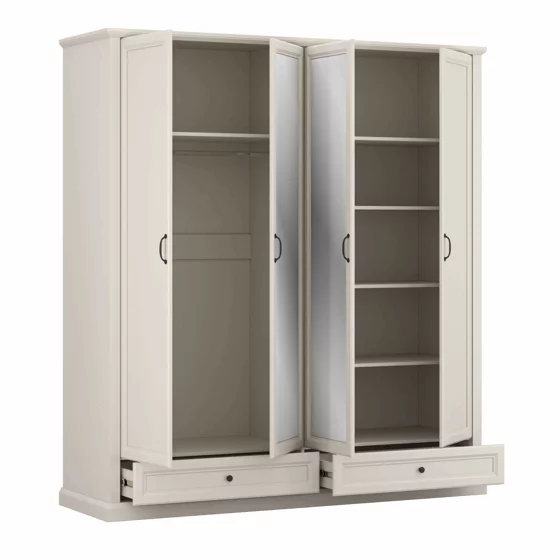 Dulap Verona 4 Usi + 2 Sertare, 200x61x210 h cm, Pal Melaminat/MDF, Casmir picture - 2