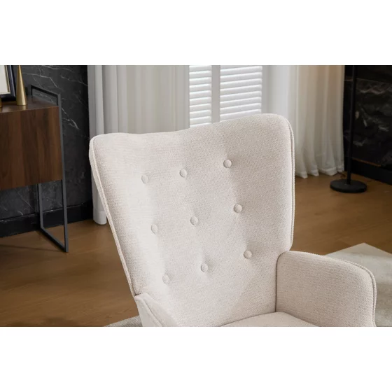 Fotoliu Angel, 69x75x96 cm, Stofa, Beige picture - 11