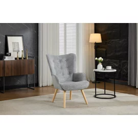 Fotoliu Angel, 69x75x96 cm, Stofa, Gri