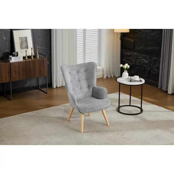 Fotoliu Angel, 69x75x96 cm, Stofa, Gri picture - 3