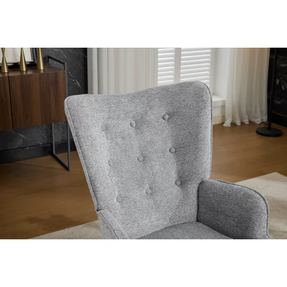 Fotoliu Angel, 69x75x96 cm, Stofa, Gri picture - 11