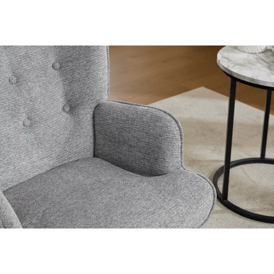 Fotoliu Angel, 69x75x96 cm, Stofa, Gri picture - 12