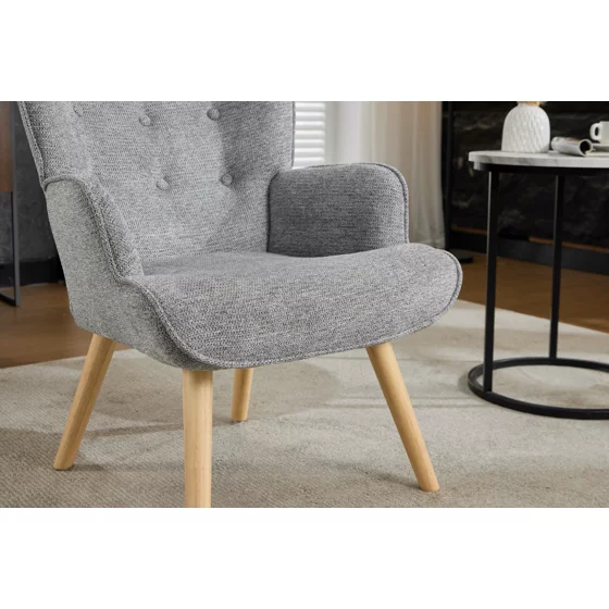 Fotoliu Angel, 69x75x96 cm, Stofa, Gri picture - 13