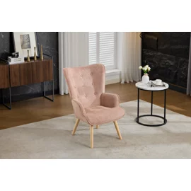 Fotoliu Angel, 69x75x96 cm, Stofa, Roz