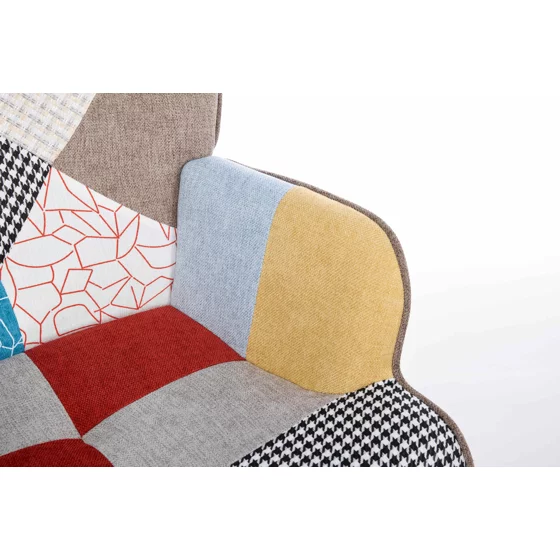 Fotoliu Angel Patchwork, 69x75x96 cm, Stofa Tip Patchwork picture - 8