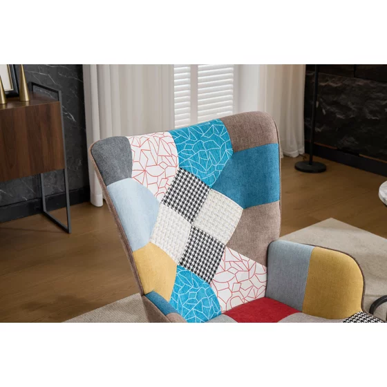 Fotoliu Angel Patchwork, 69x75x96 cm, Stofa Tip Patchwork picture - 18